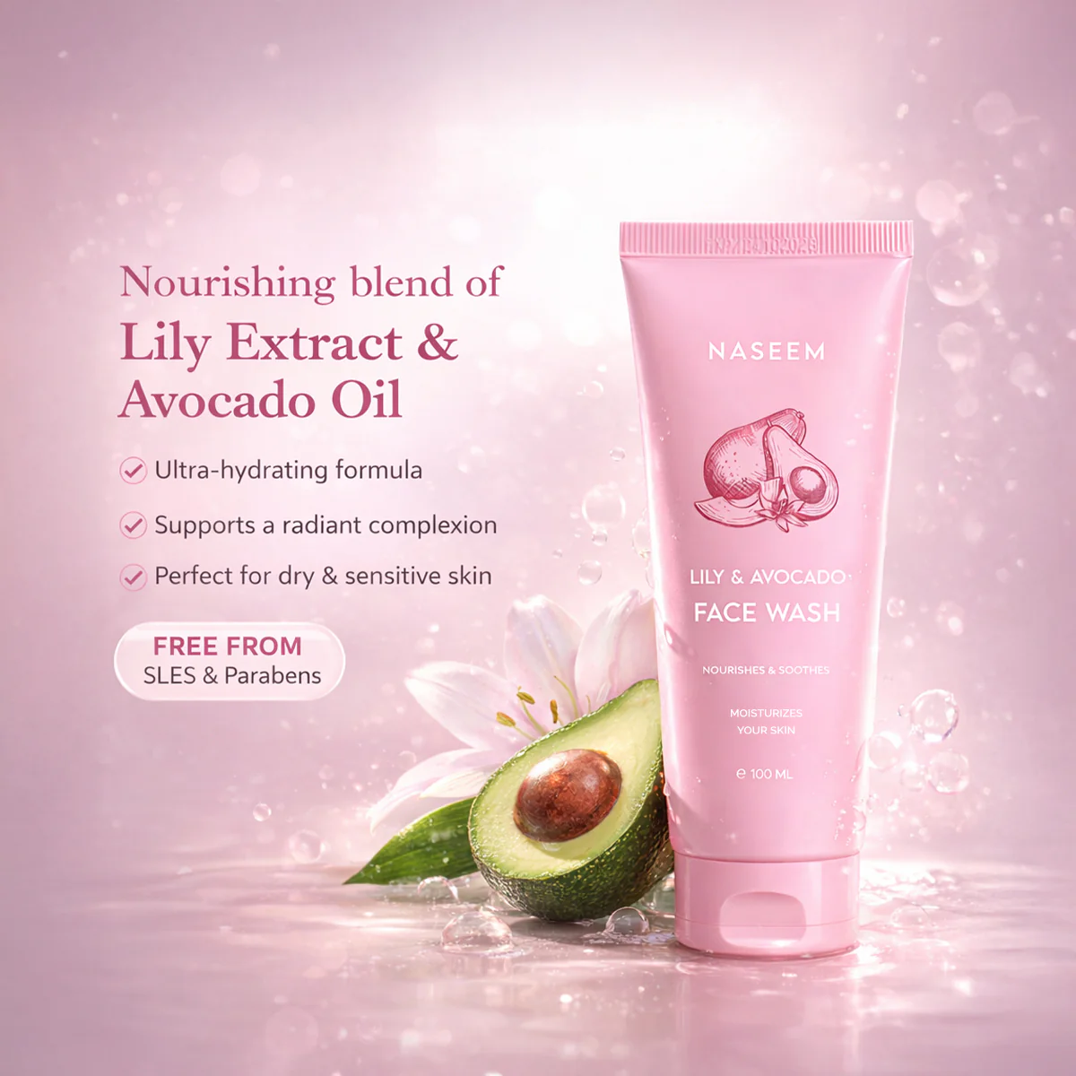 Lily & Avocado Facewash - Image 3